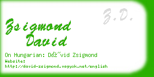 zsigmond david business card